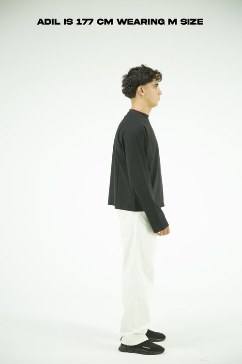 Raglan cut BLANK Long sleeve - BLACK