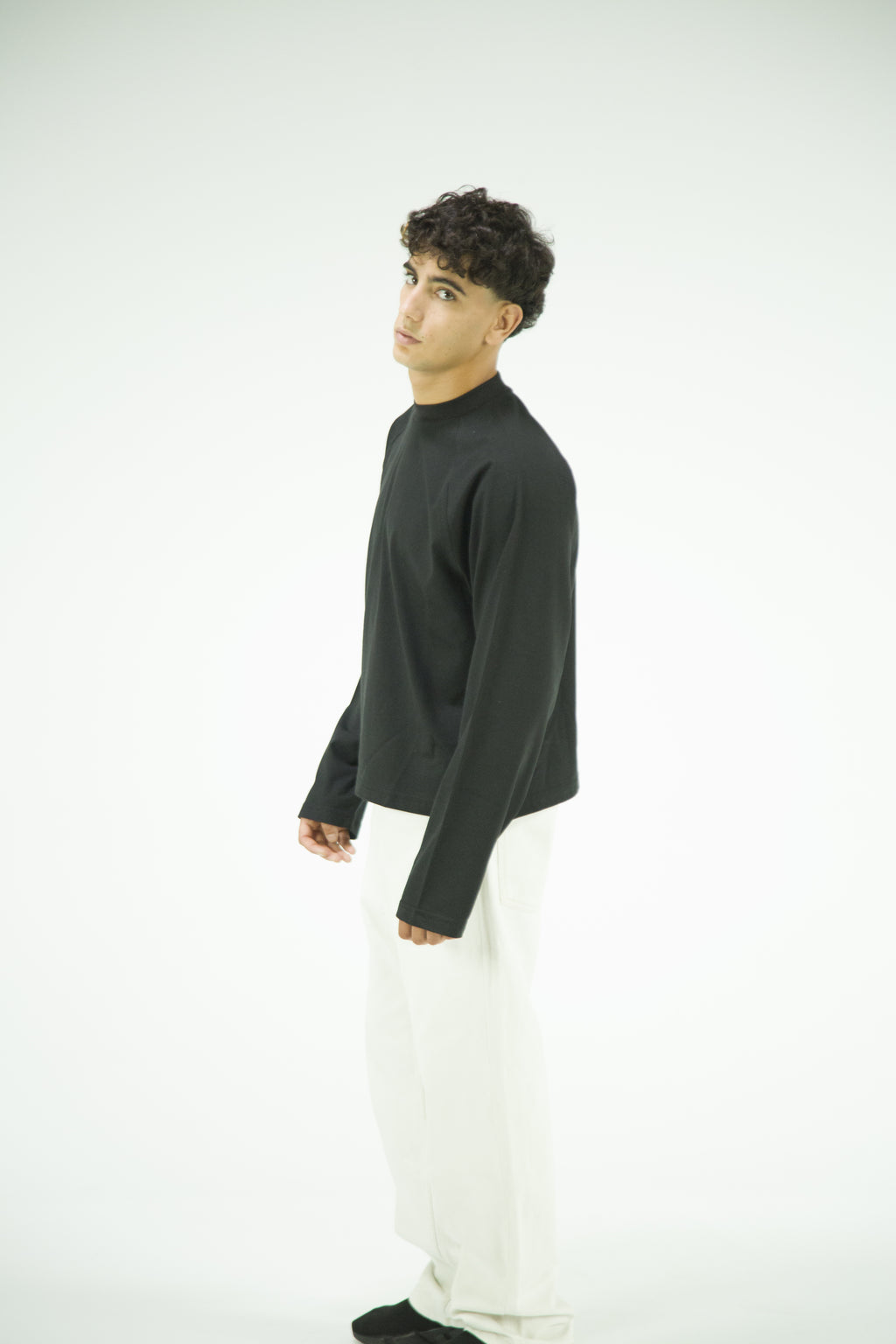Raglan cut BLANK Long sleeve - BLACK