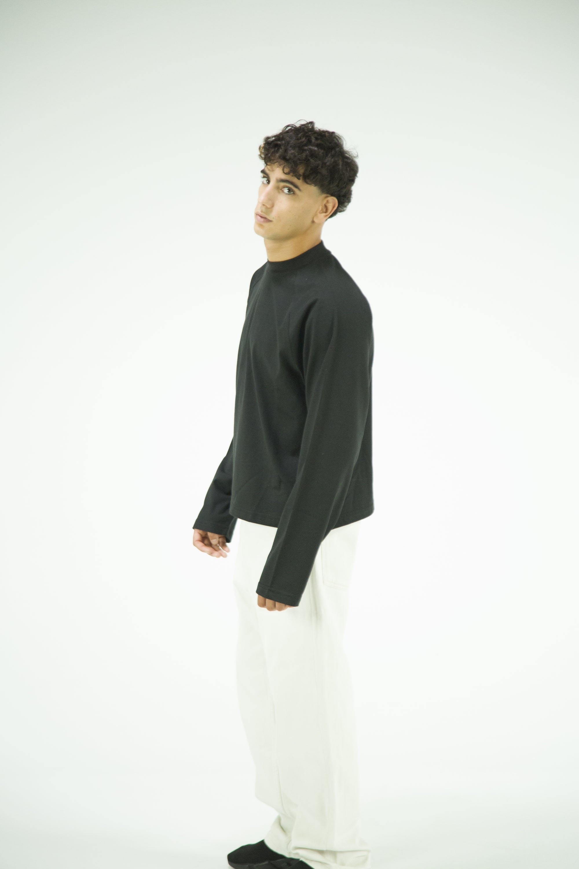 Raglan cut BLANK Long sleeve - BLACK