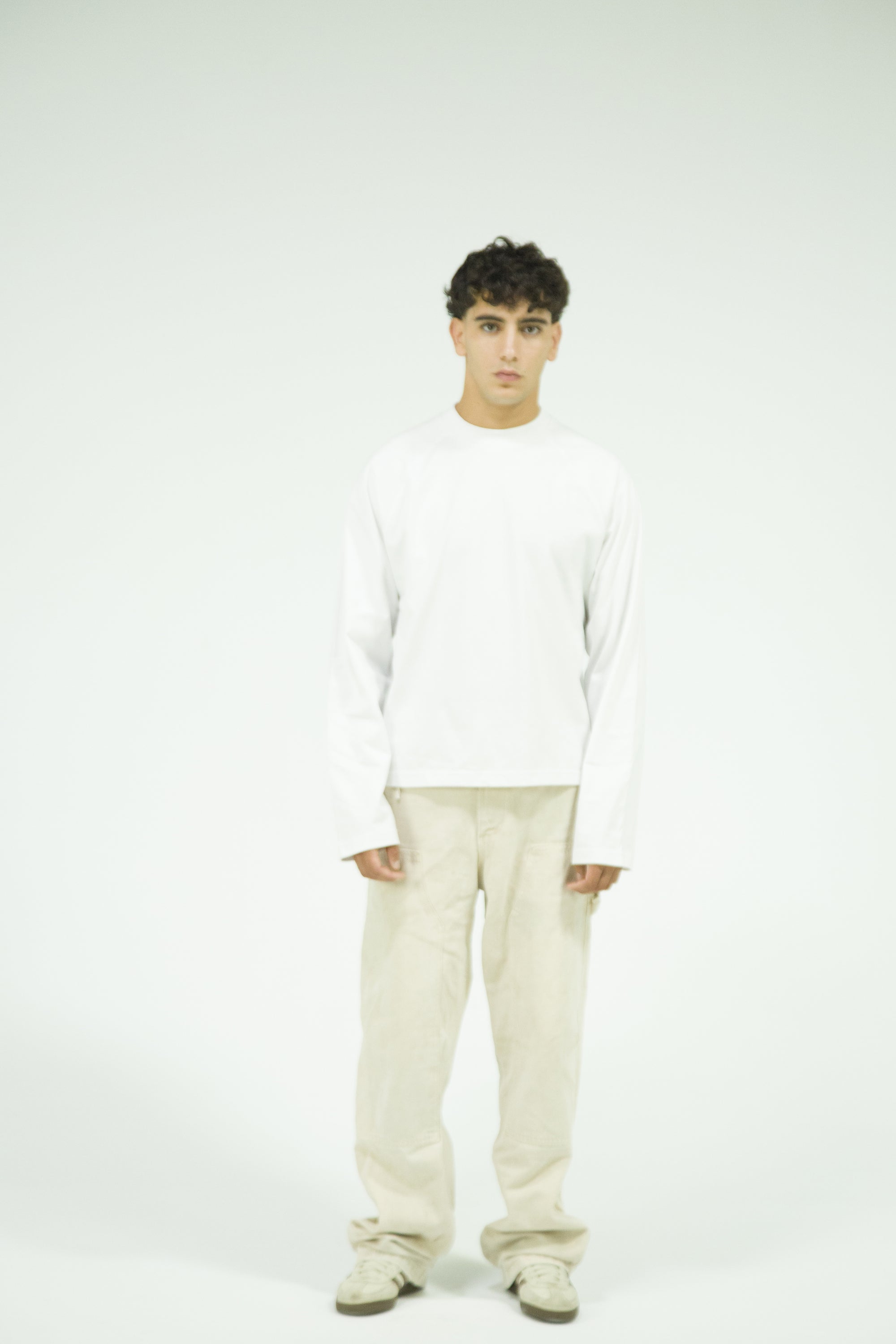 Raglan cut BALNK Long sleeve - WHITE